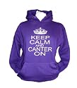 Keep Calm and Canter on' Purple hoodie