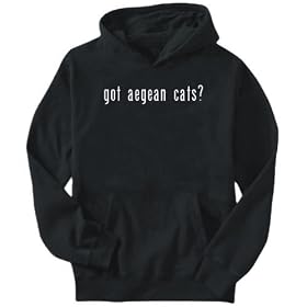 Buy Hoodie Mens Black Got Aegean Cats? Cats by TopExpressions