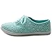 Ollio Women's Ballet Shoe Lace Up Sneaker Canvas Flat