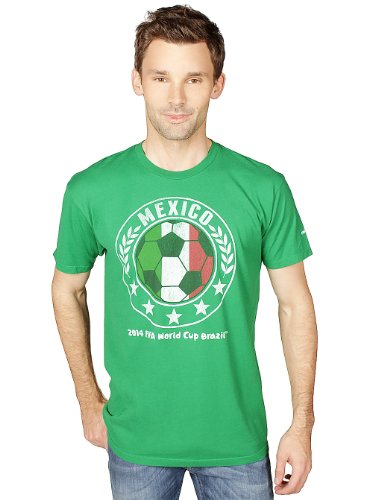 FIFA 2014 World Cup Soccer - Mexico Circle Flag - T-Shirt (XX-Large)