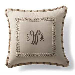 Monogrammed Chateau Outdoor Throw Pillow - Frontgate