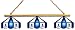 Imperial Kansas City Royals Licensed Three Shade Stained Glass Billiard Table Lamp