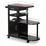 Kitchen Cart, Movable Table, Wine Rack, Drawer, Rack