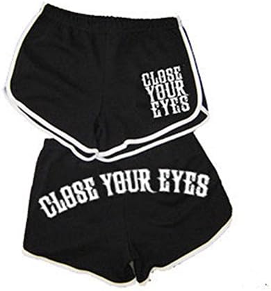 Close Your Eyes Women's We Will Overcome Booty Shorts Medium Black