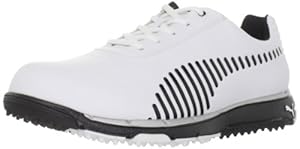 PUMA Men's Faas Grip Golf Shoe,White/Black,10.5 D US