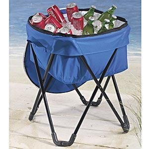 Blue Portable Folding Cooler Carry Bag
