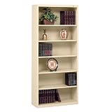 Six Shelf Steel Bookcase 131/2D Putty