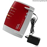 Produkt-Bild: Original Wicked Chili Netzteil / Reiselader f&uuml;r AVM FRITZBOX FON 7050 7170 7141 7140 uvm (12V DC / 100-240V / max 1.500mAh / Eco-Friendly / L&auml;nge: 180cm / schwarz)