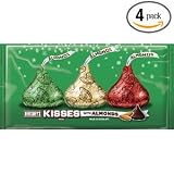 Hershey's Holiday Hershey's Milk Chocolate Kisses with Almonds, SINGLE BAG 10-ounce
