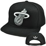 NBA Adidas Miami Heat Team Hat Adjustable Licensed Acrylic Flat Bill Snapback