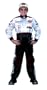 Aeromax Jr. Champion Racing Suit, Black and White (Child 6-8)