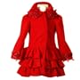 Kate Mac Outerwear Toddler Girls Red Button Christmas Coat Girl 2T-16