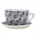 Lavender Rose Teacup Saucer Flower Pot Herb Planter [Kitchen]