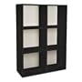 Way Basics Tribeca Eco Modern 3-Shelf Bookcase with Adjustable Dividers, Black Wood Grain