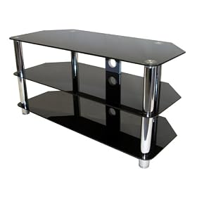 Icon Auto 4250 - Glass LCD & Plasma TV Stand - Black