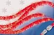 9' Red Crystal Iced Christmas Rope Light Decoration