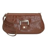 Shiny Croco Wristlet Color: Cognac
