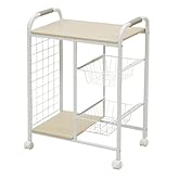 山善(YAMAZEN) キッチンワゴンGYMK-WR(NM) ナチュラルメイプル GYWK-WR(NM)