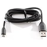 HTC New Original OEM USB Sync Data Cable Charger for HTC One/S/V/X/X+, EVO 4G LTE - Non-Retail Packaging - Black