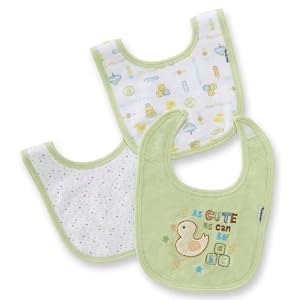 Gerber Interlock Dribber Bib, 3 Pack, Neutral