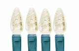 Review GKI/Bethlehem Lighting 100022402 / GKI Bethlehem Lighting 35-Light Glittered C6 LED Light Set, Warm White Bulbs, Green Wire