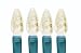 GKI Bethlehem Lighting 35- Light Glittered C6 LED Christmas Light Set, Warm White Bulbs, Green Wire