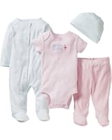 Carter's Baby Girls' 4 Piece Layette Set
