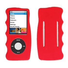 Apple iPod Nano Chromatic 4 4G 4th Generation 8GB 16GB FINGERS WAVY Silicone Case Skin Protector Cover+ Free Screen Protector + Free Sports Armband (Many Colors Available)