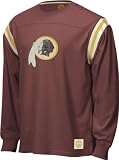 Washington Redskins Retro Sport Long Sleeve Logo Applique Jersey Crew - Large