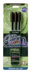 Sakura Gelly Roll Med 3 Pk-black Sakura Medium Pen Set Kit