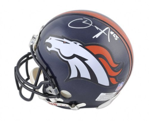 D.J. Williams Autographed Pro-Line Helmet | Details: Denver Broncos, Authentic Riddell Helmet
