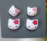 Sweet Hello Kitty Stud Earrings in Pink and Red Flower