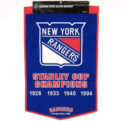 NEW YORK RANGERS WOOL STANLEY CUP CHAMPIONSHIP BANNER