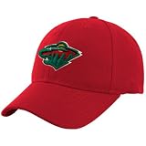 NHL Reebok Minnesota Wild Red Basic Logo Wool Blend Adjustable Hat
