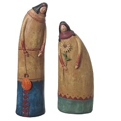 Simple Joys American Native Couple Terra Cotta Figures