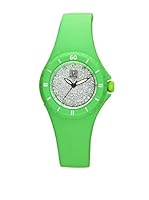 Light Time Reloj Silicon Small Strass Verde