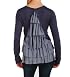 Mystree Ruffled Back Button Up Longlseeve in Navy