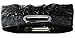 Chicastic Oversized Glossy Patent Leather Casual Evening Clutch Purse with Metal Grip Handle - Black