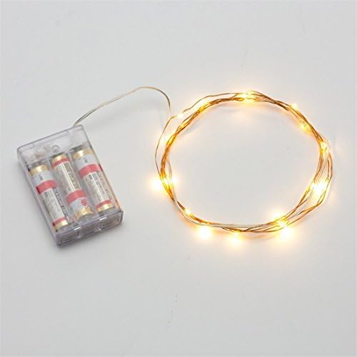 InnLight Waterproof Led String Light 7ft 20LEDs Copper Wire 3xAA Battery Powered Starry Lights with On/ Off/ Flash for Christmas, New Year, Wedding, Patios, Gardens, Indoor/ Outdoor Use (Warm White)