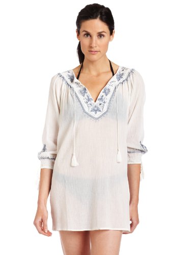 Joie Womens Gibson B Swim Cover-up, Porcelain With Chambray, Medium