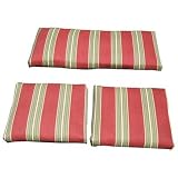 Seating Group Cushions - Set of 3 Fabric: Blue/Green Stripe