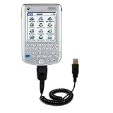  : Coiled Power Hot Sync and Charge USB Data Cable w/ Tip Exchange for the PalmOne Tungsten C - Gomadic Brand