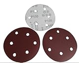 あれば便利 選べる6サイズ ダブルアクション サンダー用 マジックペーパー サンディング ペーパー 125mm 100枚セット #60 #80 #240 #320 #1000 #2000 (#150)