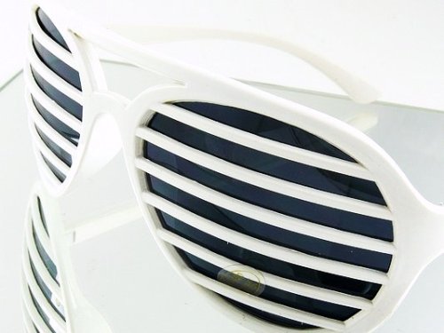 Atzenbrille in Weiss