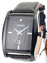 Fossil Men's Dress Black Dial Leather Band Watch #FS4383