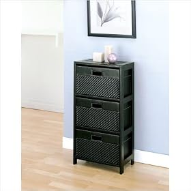 OIA Onyx 3 Drawer Cabinet in Black 69119