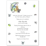 Bear Umbrella Baby Shower Invitations - Set of 20 by Storkie Express