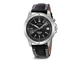 Seiko SNQ047 Perpetual Calendar - Stainless Steel Case Black Leather Strap