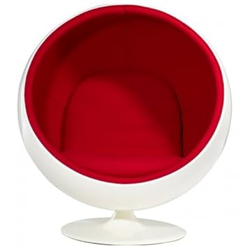 Eero Aarnio Ball Chair with Red Interior - With,Designer Seating,Designer Seating