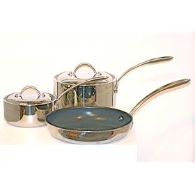 CIA Masters Collection 7 Ply Copper Core Stainless Steel 5 Piece Cookware Set